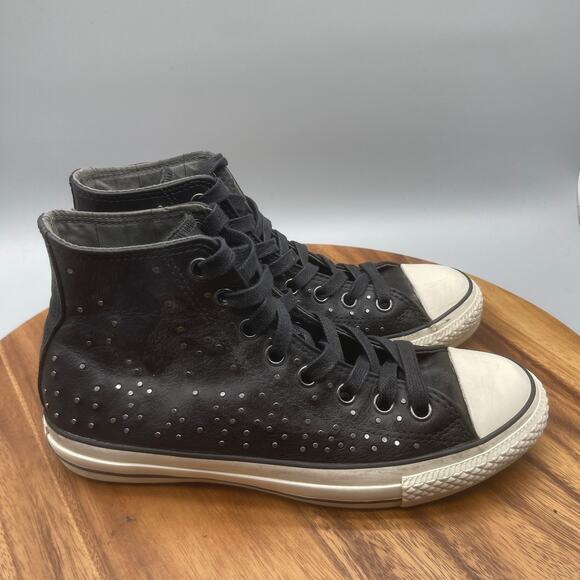 Converse All Stars CTAS John Varvatos Shoes Mens 7 Womens 9 Black Mini Stud RARE - Picture 1 of 8